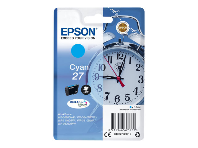 Epson 27 - Cartouche d'encre CYAN 300 pages