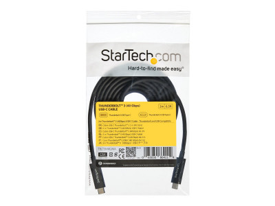 Startech : CABLE THUNDERBOLT 3 (40 GB/S) USB-C de 2 M - M/M