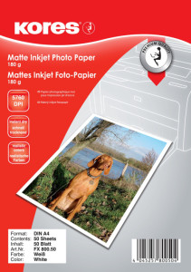 Kores Papier photo, format A4, 180 g/m2, mat
