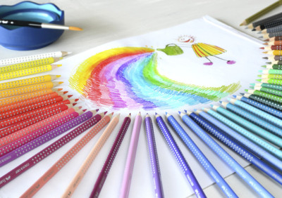 FABER-CASTELL Crayons de couleur Colour GRIP, étui de 12