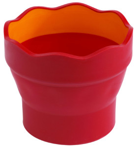 FABER-CASTELL Gobelet CLIC & GO, rouge, en plastique