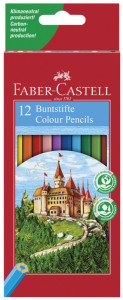 FABER-CASTELL crayons de couleur Hexagonal ECO, Etui de 48,