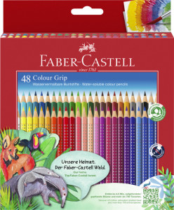 FABER-CASTELL Crayons de couleur Colour GRIP, étui de 48