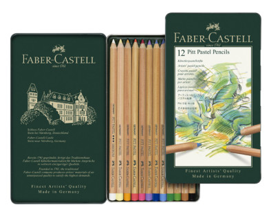 FABER-CASTELL Crayons de couleur PITT PASTELL, ètui de 24