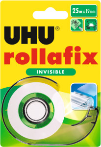 UHU Ruban adhésif rollafix invisible, avec dévidoir
