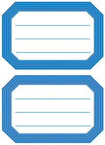 HERMA étiquettes pour livres, 78 x 53 mm, marge bleu / rouge