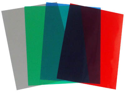 pavo plats de couverture, A4, PVC, rouge transparent,