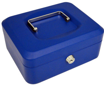 pavo Caisse à monnaie, bleu, (L)200 x (P)160 x (H)90 mm