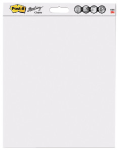 Post-it 3M Meeting-Chart, 635 x 762 mm, blanc, quadrillé