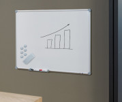 MAUL Tableau mural blanc 2000, (L)600 x (H)450 mm, gris MAUL Tableau mural blanc 2000, (L)600 x (H)450 mm, gris