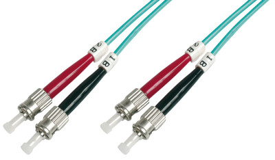 DIGITUS câble patch à fibres optiques, 2xST - 2xST, OM3, 2m