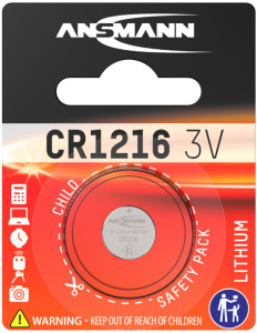 ANSMANN Pile bouton en lithium CR1632, 3 Volt, blister d'1