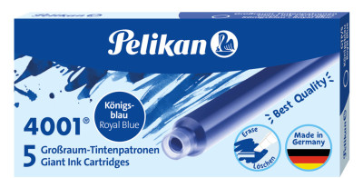 Pelikan Cartouches d'encre grand volume 4001 GTP/5, bleu