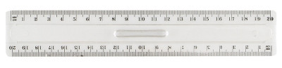 JPC Règle plate, 200 mm, en plastique, avec poignée