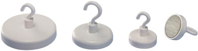 magnetoplan aimants à crochet, blanc, diamètre: 47 mm