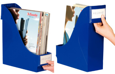 LEITZ porte-revue extra large,format A4,en polystyrène,bleu
