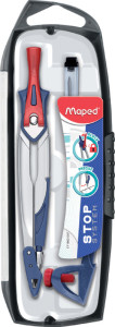 Maped Coffret compas Stop System, de 5 pièces, gris