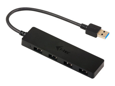 I-Tec : SLIM PASSIVE HUB 4P BLACK USB 3.0 NO PS WIN et MAC OS
