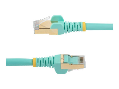 Startech : 0.5M CAT6A PATCH cable - AQUA CAT 6A NETWORK cable - STP