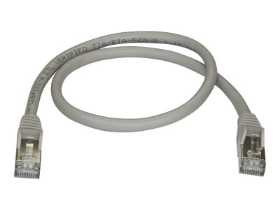 Startech : 0.5M CAT6A PATCH cable - GRAY CAT 6A NETWORK cable - STP