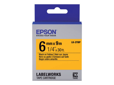 Epson : TAPE - LK2YBP PASTEL BLK/ YELL 6/9