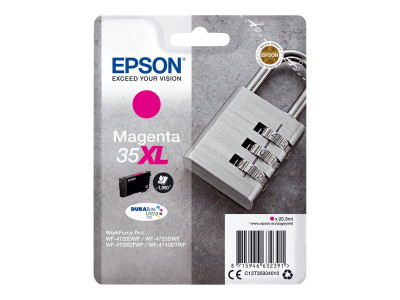 Epson : SINGLEpack MAGENTA 35XL DURABRITE PADLOCK RF+AM