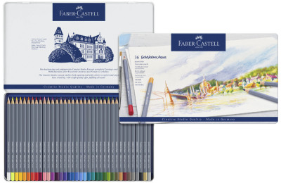 FABER-CASTELL Crayons de couleur aquarellables GOLDFABER,