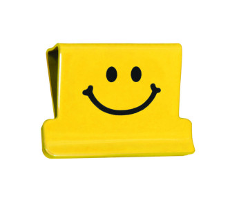 Rapesco de clips 40 documents, motif jaune, smiley