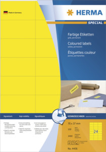 HERMA Etiquettes universelles SPECIAL, 105 x 42,3 mm, jaune
