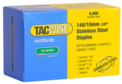 agrafes TACWISE 140/12 mm, acier inoxydable, 2000