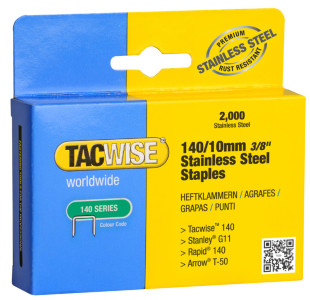 agrafes TACWISE 140/12 mm, acier inoxydable, 2000