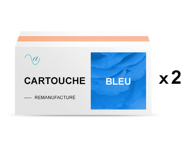 ALT : Cartouche d'encre Bleue Compatible - Pack de 2 alternative à Francotyp PostBase