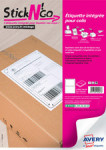 AVERY Etiquettes intégrées Stick'NGo, 120 x 164 mm format Colissimo, blanc AVERY Etiquettes intégrées Stick'NGo, 120 x 164 mm format Colissimo, blanc