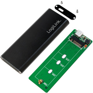 LogiLink enceinte M.2 SATA HDD, USB 3.1, noir