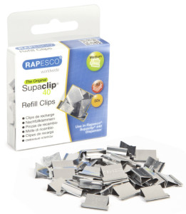 documents Rapesco clips Supaclip 40, couleurs assorties