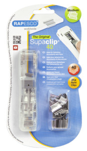 documents RAPESCO distributeur d'agrafe Supaclip 40, clip de couleur