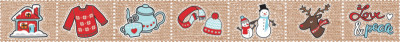 HEYDA timbres de bande décorative d'hiver