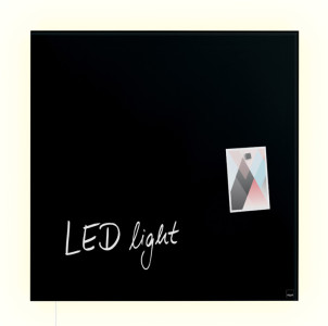 sigel Glass-Magnettafel artverum® LED, rot
