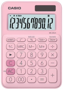 CASIO Calculatrice de bureau MS-20UC-PK, rose