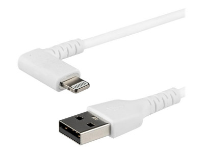 Startech : 2M ANGLED LIGHTNING TO USB CABLE-APPLE MFI CERTIFIED-WHITE