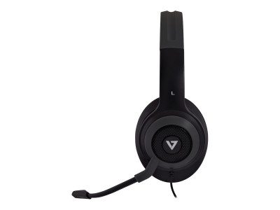 V7 : DELUXE USB HEADSET W/MIC ON cable CONTROL 1.8M cable DELU