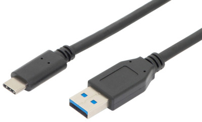 ASSMANN Câble de raccordement USB 3.1, USB-C - USB-A, 1,0 m