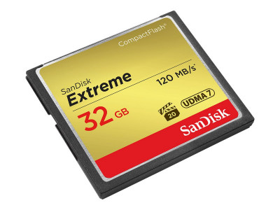SANDISK : CF card 32GB EXTREME 120MB/S - 85MB/S WRITE