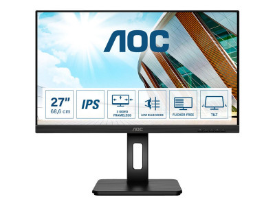AOC : 27IN LCD 2560X1440 16:9 4MS Q27P2Q 1000:1 USB C/VGA/HDMI