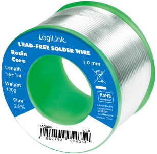 LogiLink Lötdraht, Durchmesser: 0,56 mm, 0,7% Kupfer, 100 g