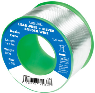 LogiLink Lötdraht, Durchmesser: 0,56 mm, 0,7% Kupfer, 12,5 g