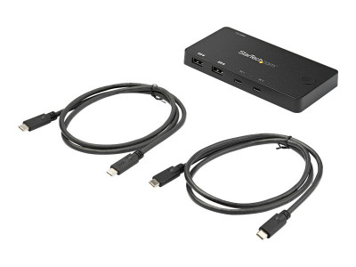 Startech : 2 PORT USB C KVM SWITCH - HDMI 4K 60HZ W/ USB TYPE C CABLES