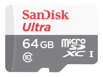 SANDISK : 64GB SANDISK ULTRA MICROSDXC + SD ADAPTER 100MB/S CLAS 10 UHS-I