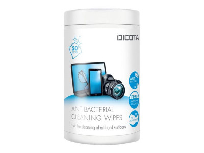 Dicota : ANTIBACTERIAL SURFACE CLEANING WIPES TUB 50 PIECES