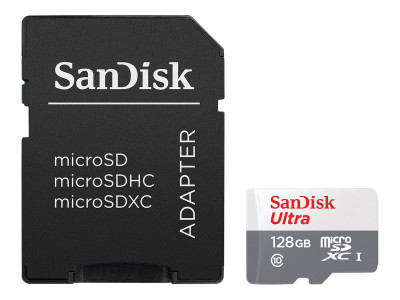 SANDISK : 128GB SANDISK ULTRA MICROSDXC + SD 100MB/S CLASS 10 UHS-I TABLET